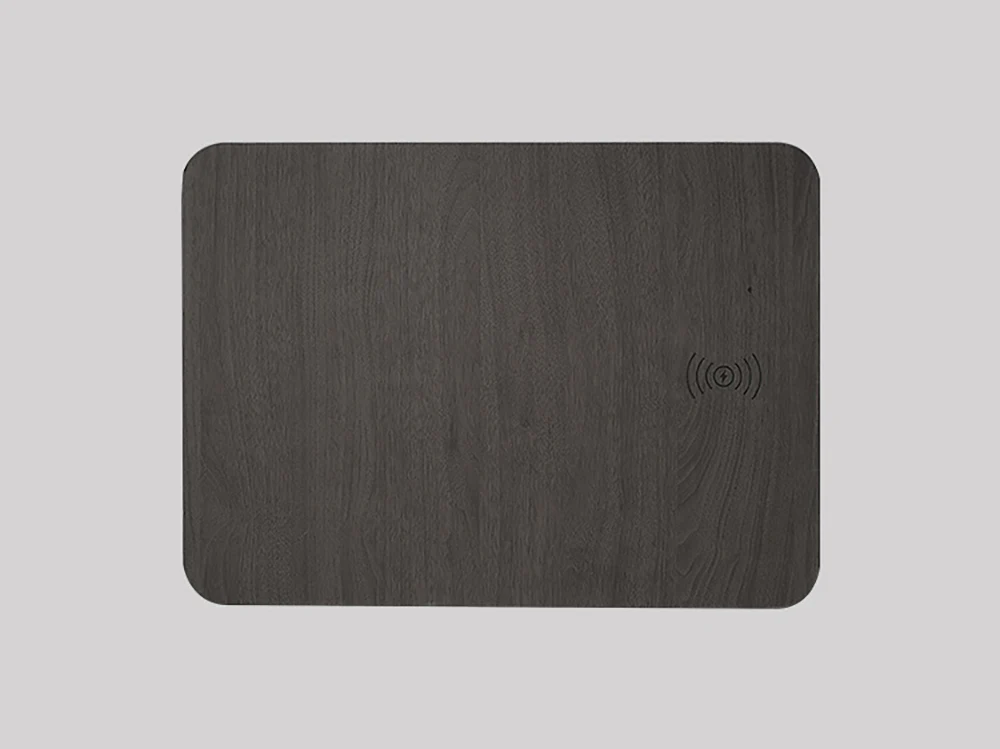 Dark gray Деревянный коврик для мыши для зарядки 2 в 1 10 Вт быстрая Беспроводная зарядка Qi для Iphone X для Samsung Galaxy S6 S7 Note 8 Коврик для мыши - Цвет: Dark gray