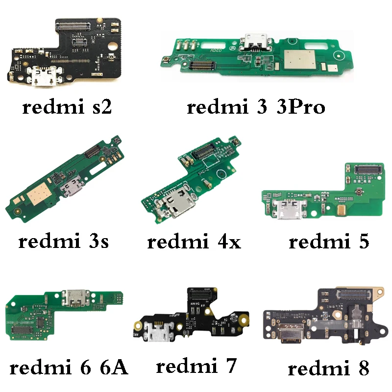 

For Redmi 9 9A Charging Port Connector Board Parts Flex Cable With Microphone Mic For Redmi 3 3Pro 3s 4x 5 6 7 8 9 9A 6A
