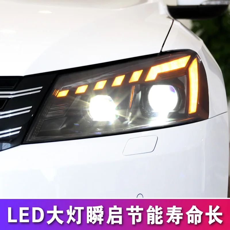 Тюнинг автомобильных фар для VW Passat B7 Verson светодиодные фары DRL ходовые огни