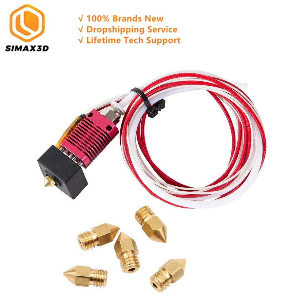 Комплект экструдеров Ender 3 Hotend для Pro 24 В 40 Вт с силиконовой крышкой + сопла 0 4 мм
