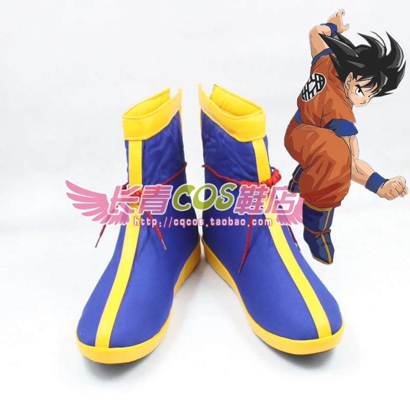 DBZ Son Goku Kakarot Anime Cosplay Blue Shoes Boots C006