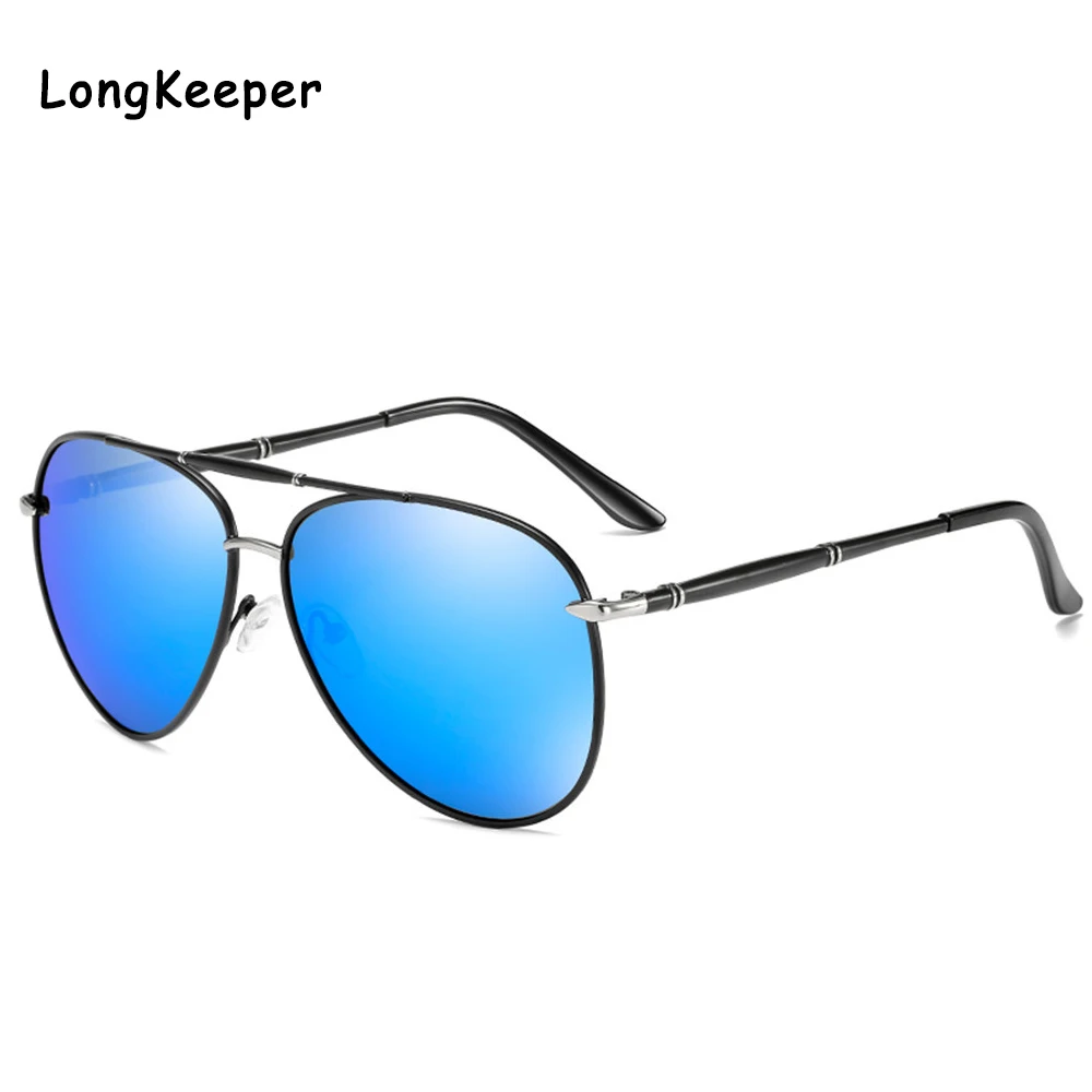 Солнцезащитные очки авиаторы Мужские поляризационные с синим покрытием