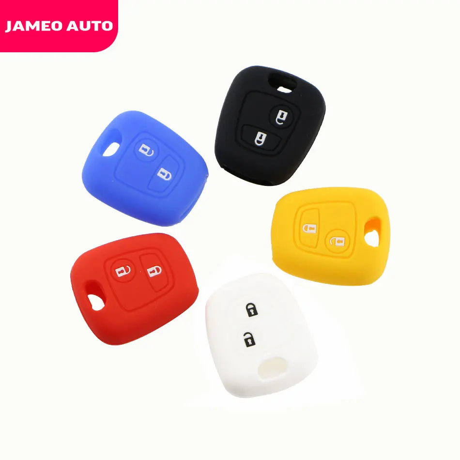Силиконовый чехол с 2 кнопками для Citroen C1 C2 C3 Pluriel C4 C5 C8 Xsara Picasso Peugeot 206 307 207 408|Футляр