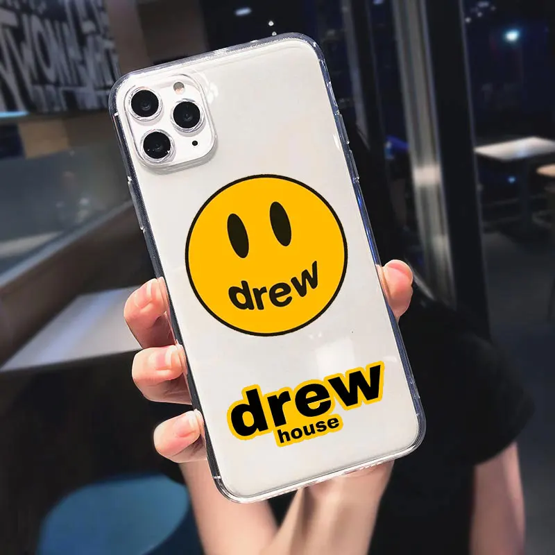 luxury brand justin bieber drew house soft silicone cover case for iphones 13 pro max 11 pro max 6 7 8 plus xs max xr x 12 mini free global shipping