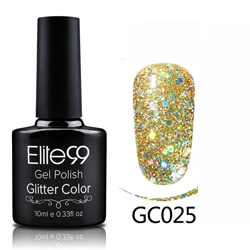 GC025 Elite99 гибридные Лаки гель лак для ногтей набор Гель-лак с блестками Живопись ногтей искусство поли УФ гель лак Топ базовый праймер для маникюра - Color: GC025