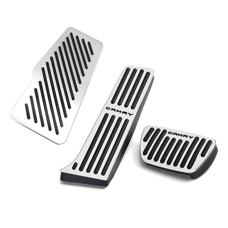 2018-2020 Silver3pcs Ускоритель автомобиль газ педаль тормоза подножка педали Нескользящие Pad крышка чехол на для Toyota Camry 2006- аксессуары - Название цвета: 2018-2020 Silver3pcs