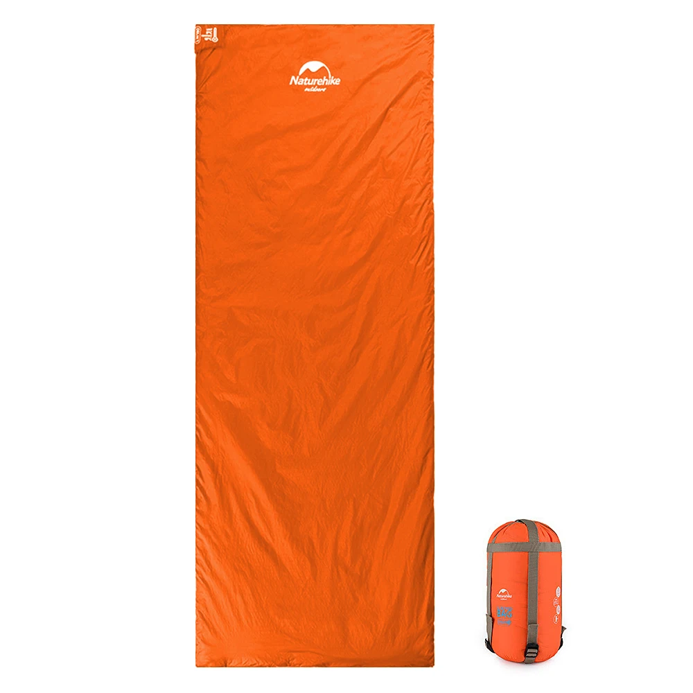 Naturehike открытый 98x33In спальный мешок легкий конверт спальный ленивый мешок Кемпинг Туризм одеяло демисезонный плед - Цвет: Orange