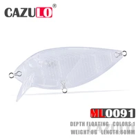 fishing accessories blank unpainted lure floating crankbait isca artificial diy abs 8g 8cm pesca wobblers tackle seabass leurre