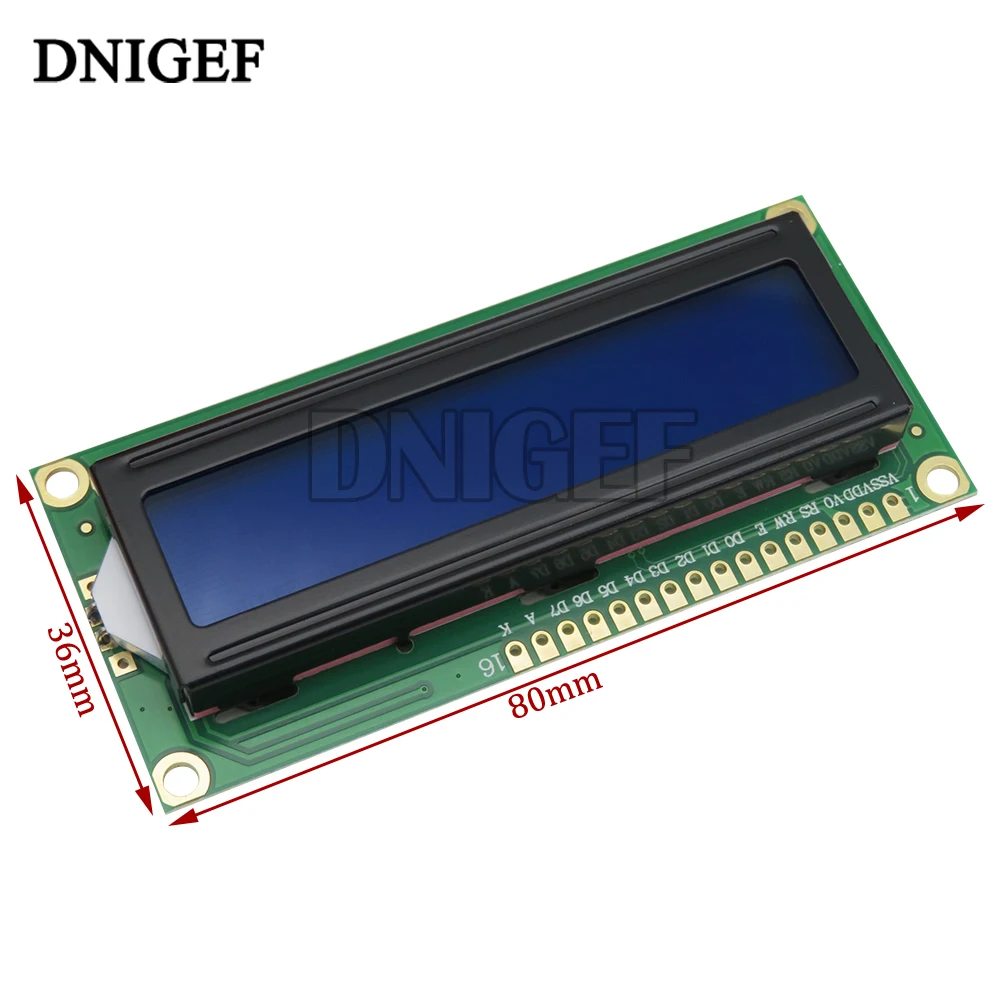 Модуль DNIGEF LCD 1602 5 В зеленый \ синий экран 16x2 символов модуль ЖК-дисплея IIC I2C
