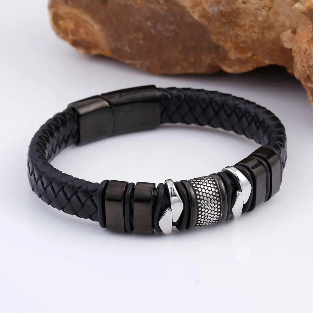 Мужской кожаный браслет в стиле ретро|Браслеты с шармами| |