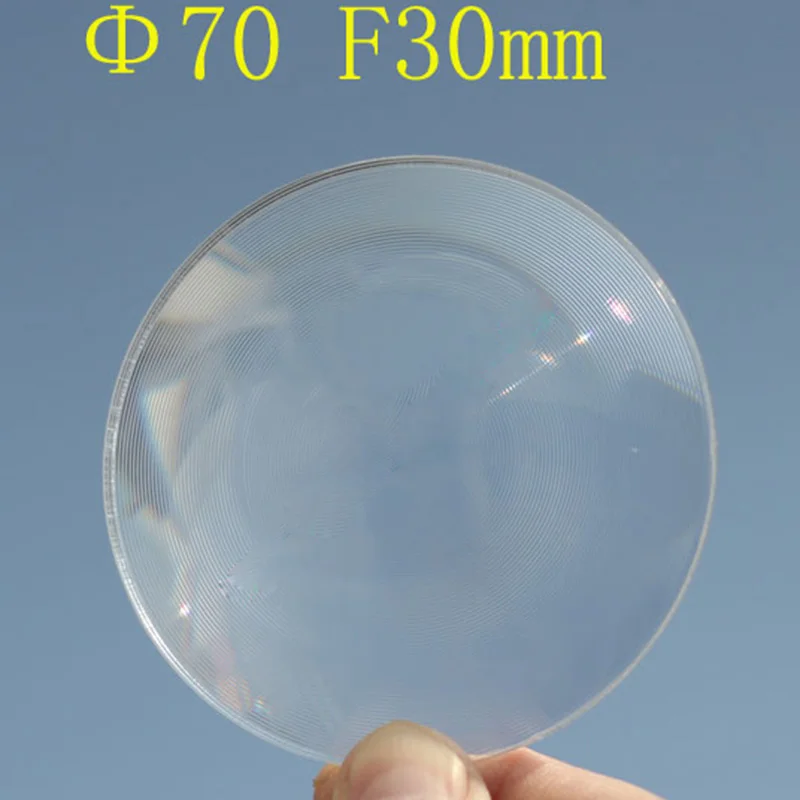 1 шт. диаметр 70 мм линза Френеля круглая пластиковая конденсаторная 3x плоский