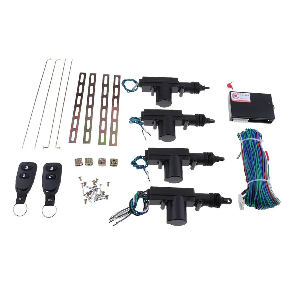 

Car Central Locking System Keyless Entry W/ 4 Power Door Lock Actuator Set