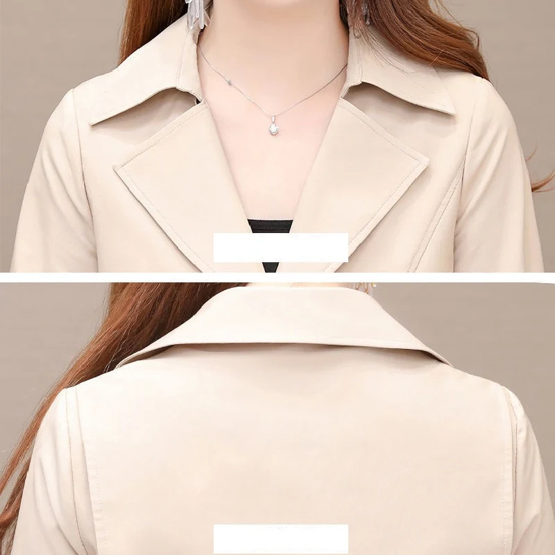 

Nice New Fashion Spring Autumn Windbreaker Women's Cape Outerwear Plus Size Single-breasted X-Long Trench Coat Casual Tops KW512