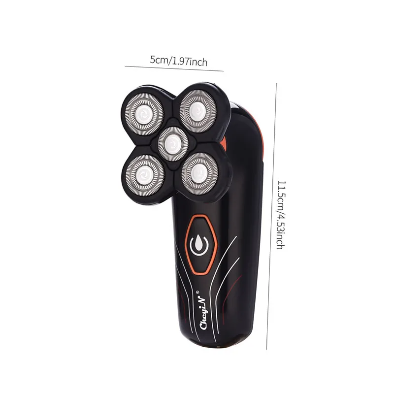 

Waterproof USB Rechargeable Electric Shaver Five Floating Blades Beard Trimmer Shaving MEN Razor Clipper beard Machine