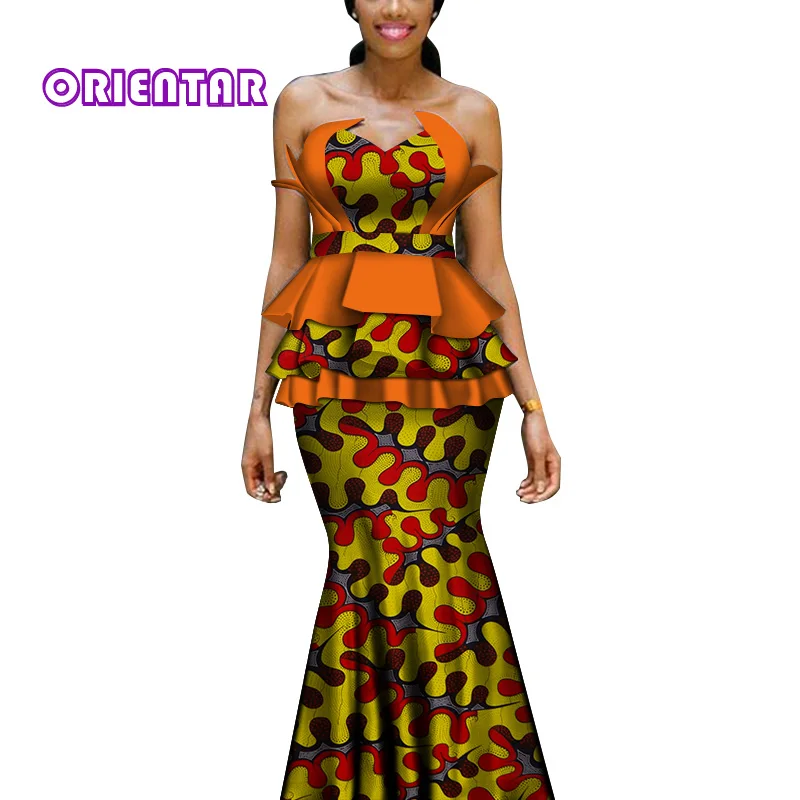 Комплект одежды из 2 предметов в африканском стиле для женщин длинные юбки и топы