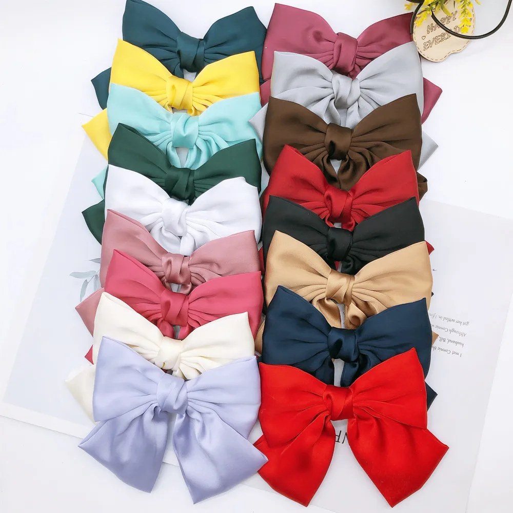 Большая большая шифоновая Заколка бабочка для женщин 2020 атласная заколка