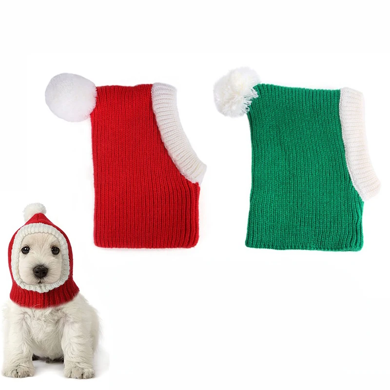 

Зимняя шапка для собак, Рождественская Милая теплая шапка, аксессуары для домашних животных для маленьких, средних и больших кошек, рождест...