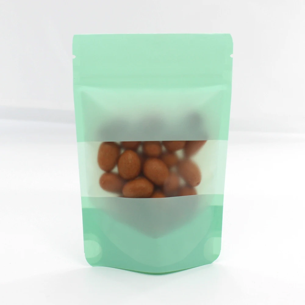 50 шт./лот матовые розовые зеленые черные пластиковые пакеты с замком-молнией и