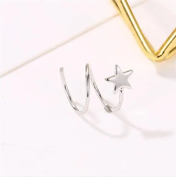 e1499 Korean Fashion Stars love Rotating Earrings Wild Simple Personality Temperament Design Female Net Red | Украшения и