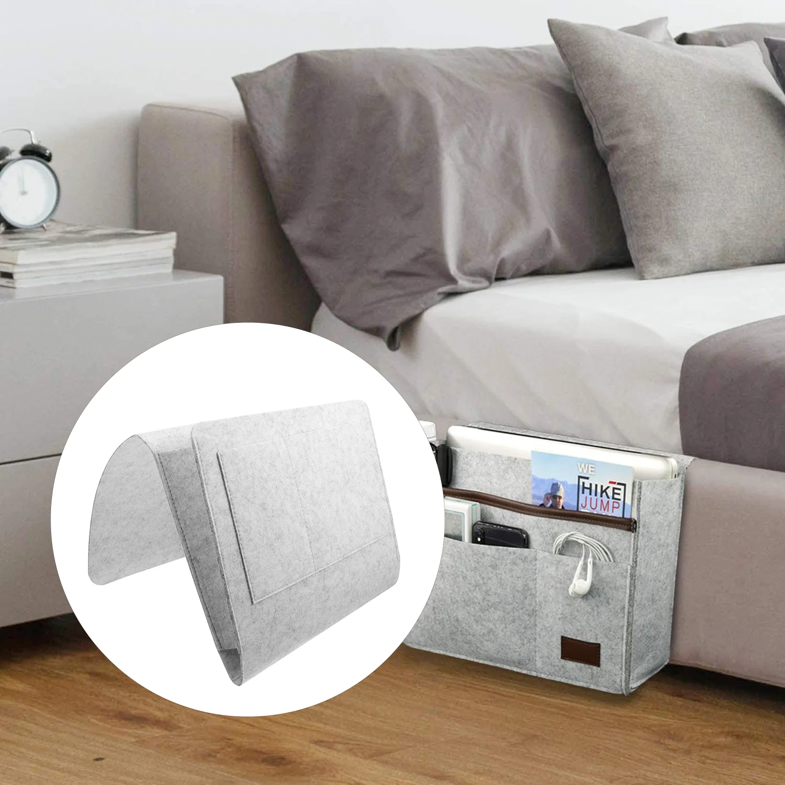 

1pc Bedside Caddy Thicken Bedside Organizer Hanging Storage Pouch for Bed sofa