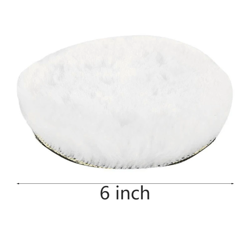 

5Pcs 6 Inch Buffing Pad With Hook & Loop Drill Adapter Wool Wheel Mop Kit For Car Polisher Drill Adapter Car Accessories
