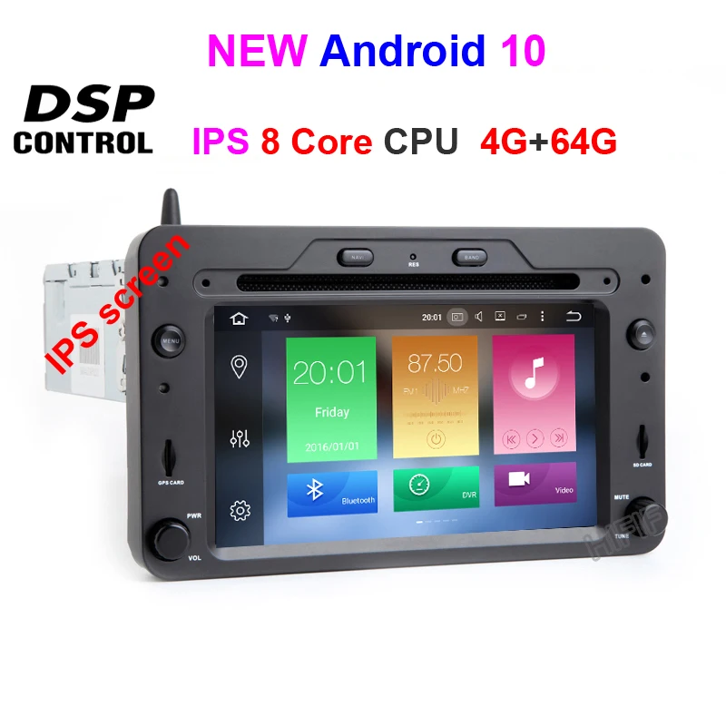 Octa Core 4G 64G DSP 2 din Android 10 gps навигация Авторадио для Alfa Romeo 159 автомобиль Brera spider Sportwagon 2006 автомобильный dvd-плеер головное устройство Wifi Аудио - Цвет: Octa Core 4G 64G DSP