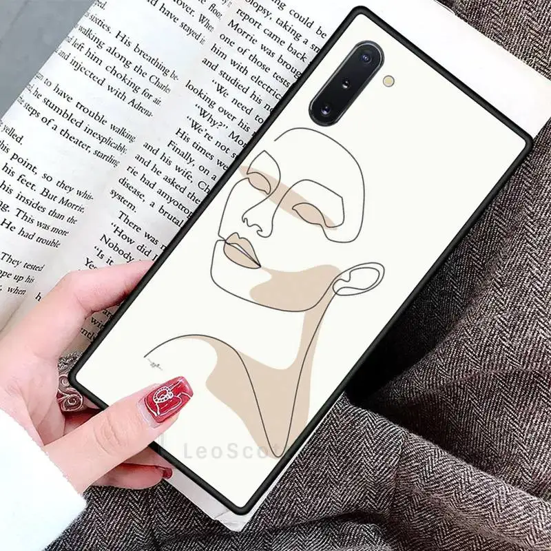 

Abstract line art Phone Case For Samsung Galaxy S8 S9 S10 Plus S10E Note 3 4 5 6 7 8 9 10 Pro Lite cover