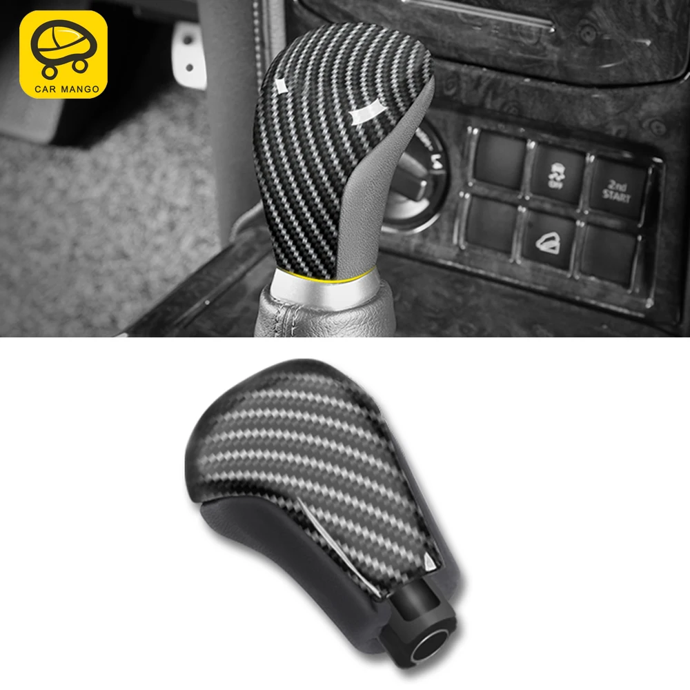 

CarManGo For Toyota Land Cruiser Prado J150 2010-2021 Car Accessory Carbon Gear Top Head Shift Knob Boots Replacement Auto Part