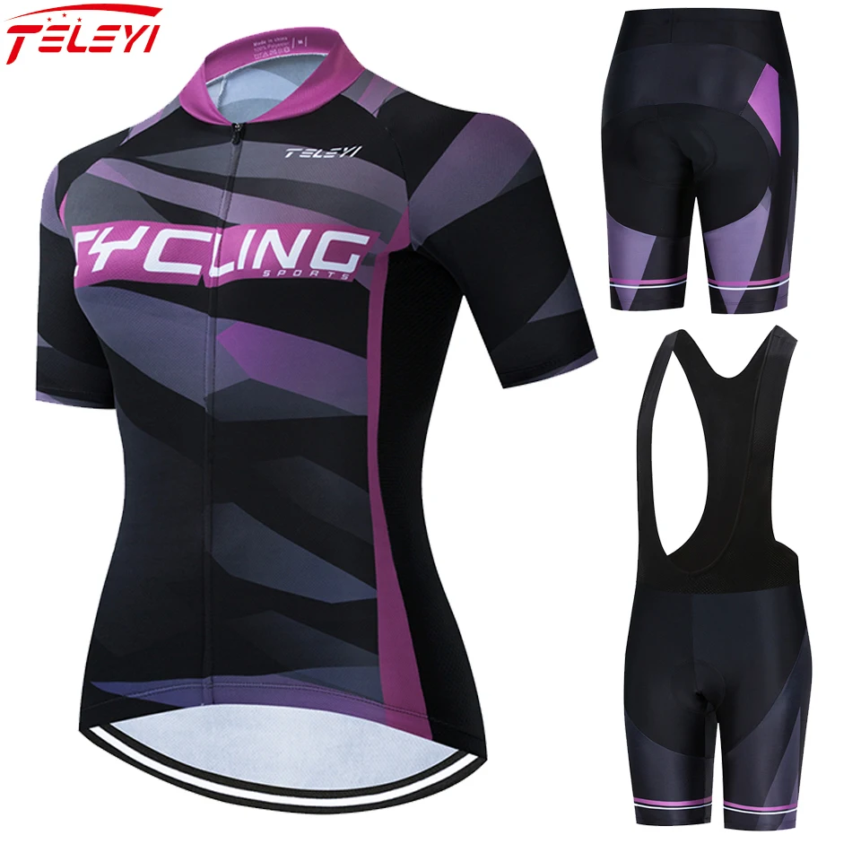 Модная женская одежда для велоспорта летний комплект из Джерси с коротким
