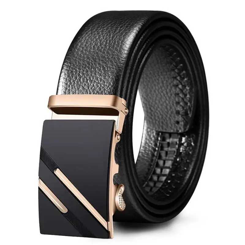 Kemeiqi top quality cowhide belt men's genuine men's belt luxury belt men's metal automatic buckle