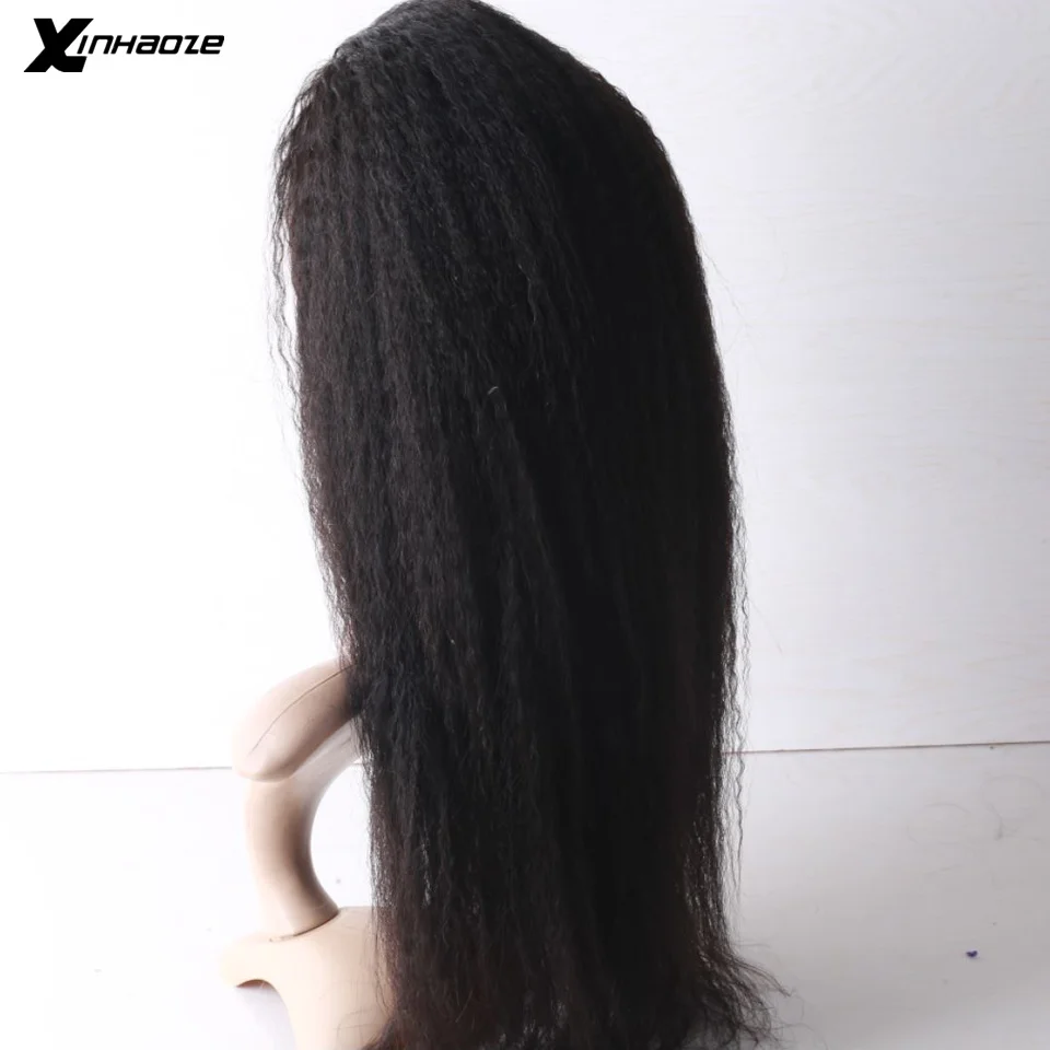 Xinhaoze кудрявый прямой парик Glueless бразильские кружевные передние человеческие