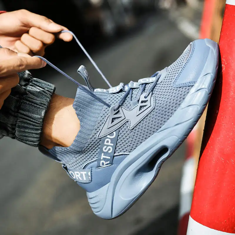 

Number 48 Running Shoes Knitwear Sports Sneakers Anti-Slip Brand Sneakers Tops Sport Shoes Height Increases Tennis Sneaked Gym