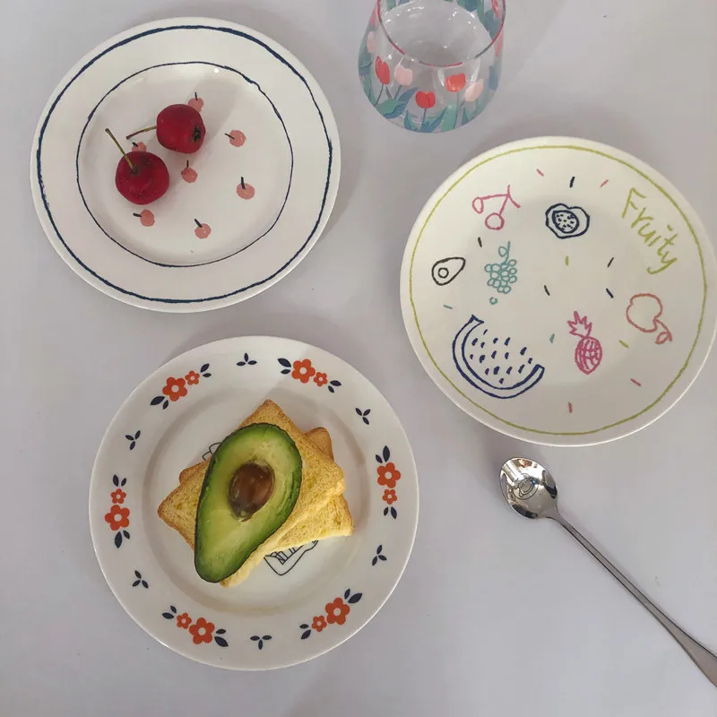 1 шт. костяная китайская тарелка Забавная детская иллюстрация узор Европейский