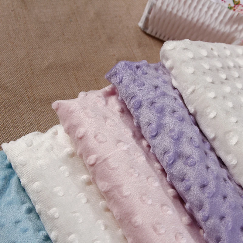 25 Colors Ultrasoft Minky Fabric 1 Meter Bubble Polyester Micro Mink Bedding Blanket Cushion Mattress Tpy Sewing Material | Дом и сад