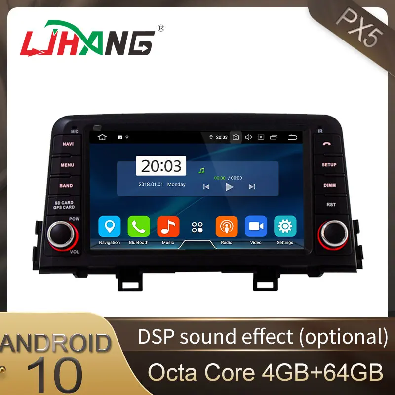 LJHANG 1 Din Android 10 автомобильный dvd-плеер для KIA PICANTO MORNING 2017 2018 WIFI Мультимедиа GPS Navi