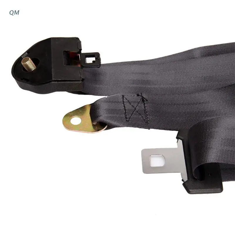 

13MF Universal 3 Point Auto Vehicle Car Seat Belt Lap Adjustable Safety Belts Black