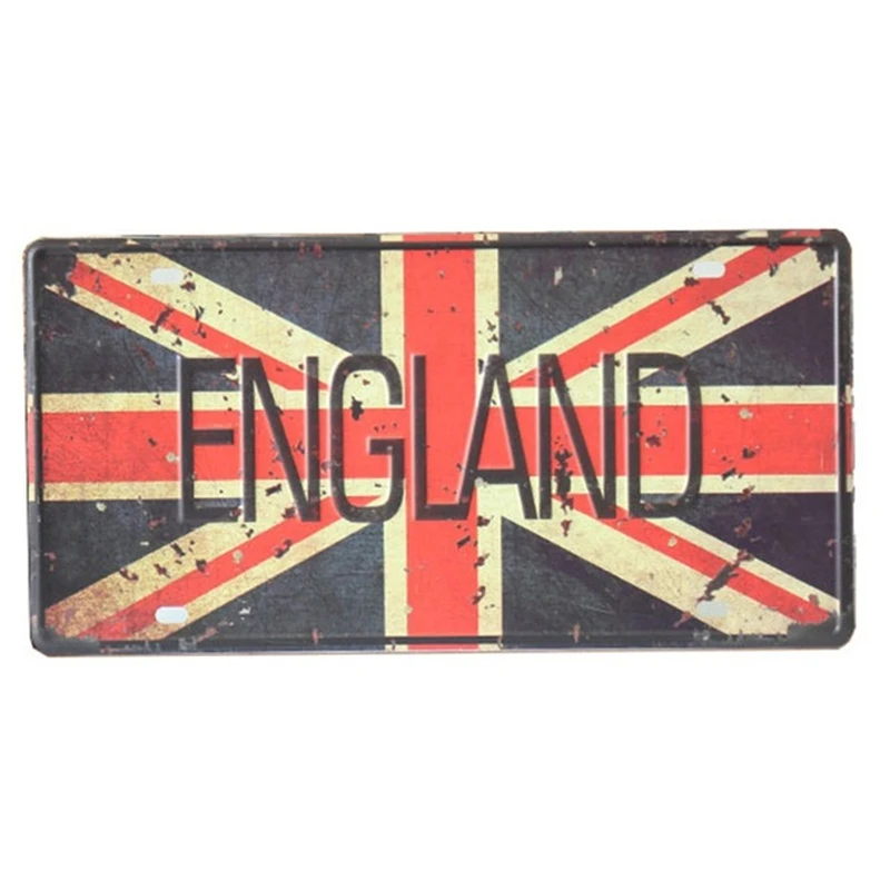 Страна Национальный флаг неоновая вывеска автомобиля пластина лицензии доска