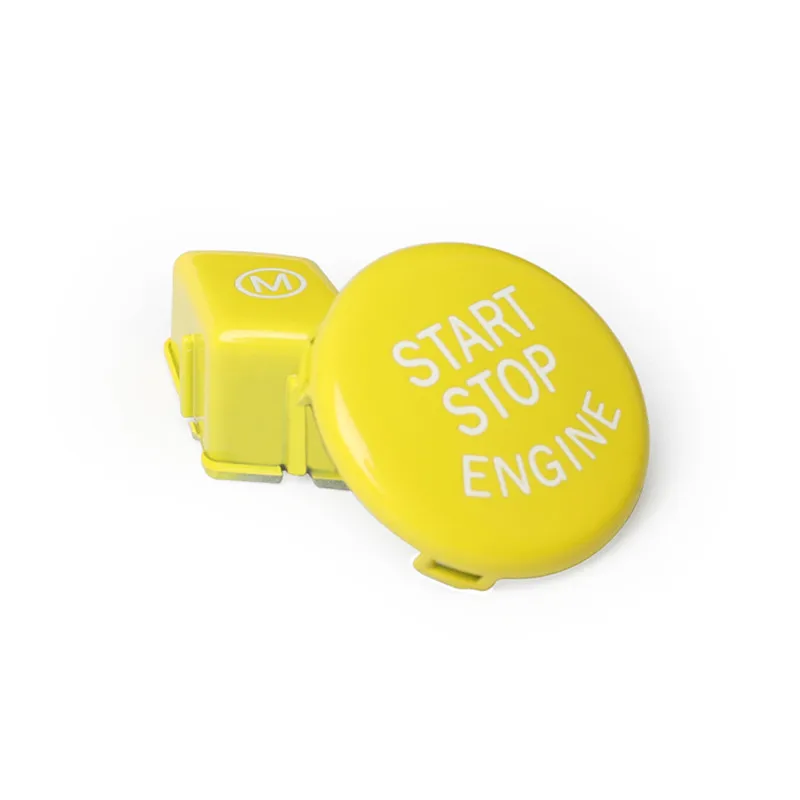 Рулевое колесо для автомобиля желтая M кнопка включения накладка пуска стоп BMW 3
