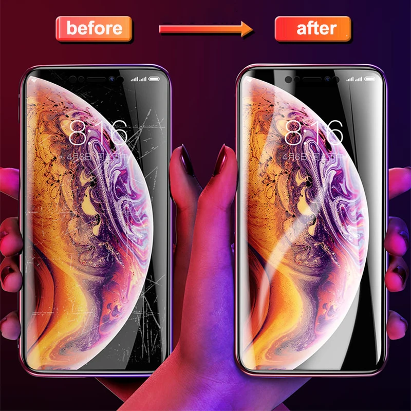 Ламорния 20D защитная пленка для экрана (фронтальная и задняя) для iPhone 2019 5.8/6.1/6.5 XS Гидрогель Soft Film Apple Max XR X S on.