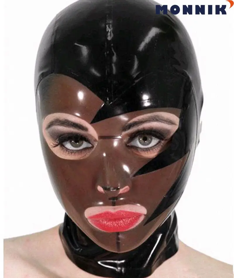 

MONNIK latexLatex mask Realistic Latex Mask Open Nostrils and Eyes Rubber Unisex fancy Hood Uniqu