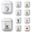 Мягкий ТПУ чехол для наушников Airpods Pro 3 прозрачный защитный чехол для Apple Airpods 1 Air Pods 2 зарядный бокс милые Мультяшные чехлы