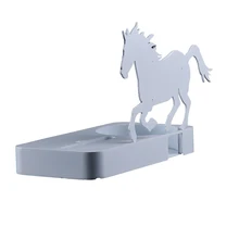 Multifunctional Stable Accessories 2 In 1 Home Desk Horse Shape Phone Holder Support Decor Metal Speaker Stand  Dot 2