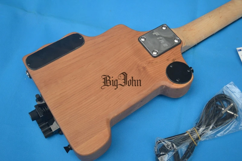 Бесплатная доставка новинка электрическая гитара Big John без головы с корпусом