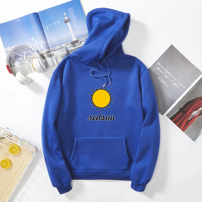 

2019 New Spring and Autumn Loose Brushed Hoody Women's Hooded Korean-Style Student Hoodies