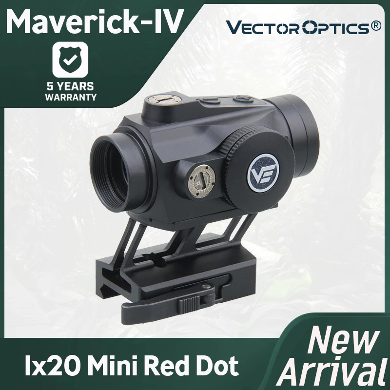 

Vector Optics Maverick-IV 1x20 Mini Red Dot Scope Ultra Compact Size For Rifle Sight 2 MOA Dot With Night Vision Fit AR 15