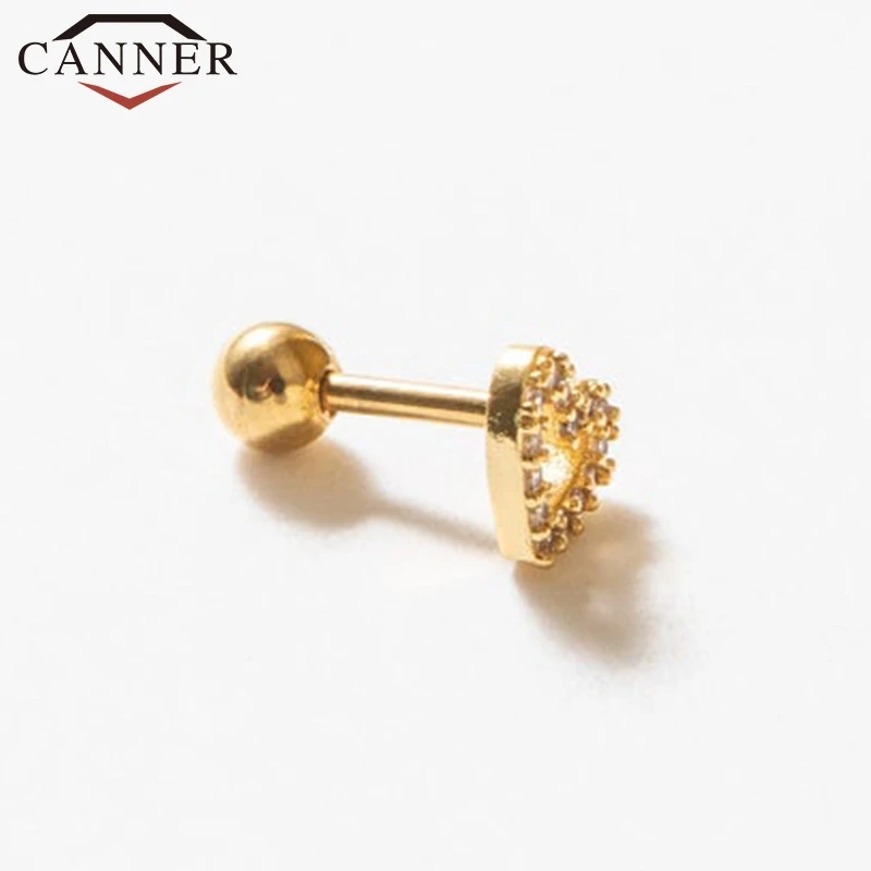 Женские серьги-гвоздики CANNER серьги из настоящего стерлингового серебра 100% пробы