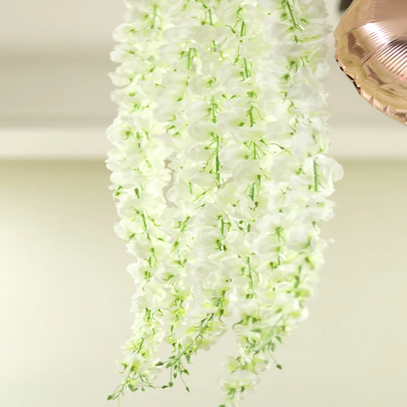 Длинные искусственные цветы гортензии лоза украшения дома wisteria поддельные