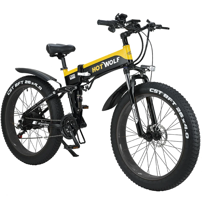 Новый велосипед складной электрический мощный мотор 1000 Вт снежный горный 48V10AH