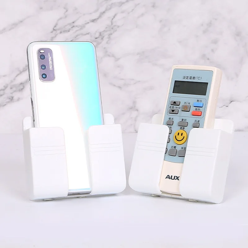 Mobile Phone Charging Holder Wall Mounted Organizer Remote Control Storage Box Cellphone Hanging Bracket | Дом и сад