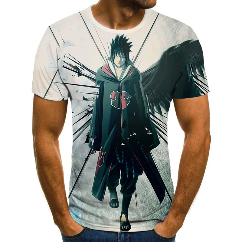 

2021 New Naruto Theme Top Fashion Cartoon Anime Cool Men's T-shirt Men's Anime 3DT Shirt Boy Clothing Street Summer Clothing